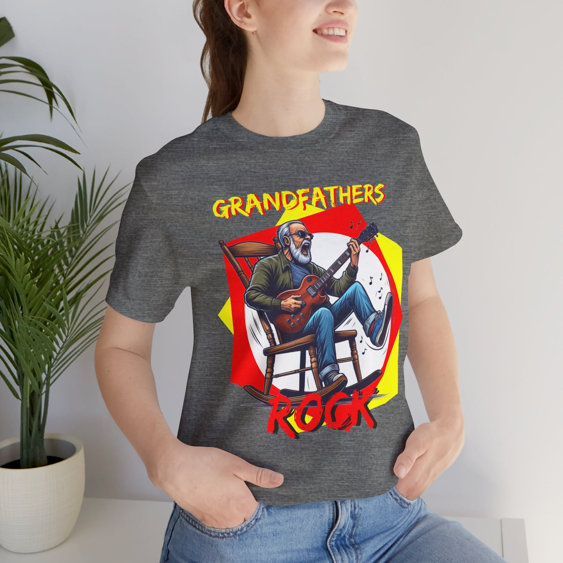 Grandfathers Rock Unisex Tee | Funny, Cool Graphic T-Shirt for Music Lovers, Birthdays, Father's Day - Schmartypants