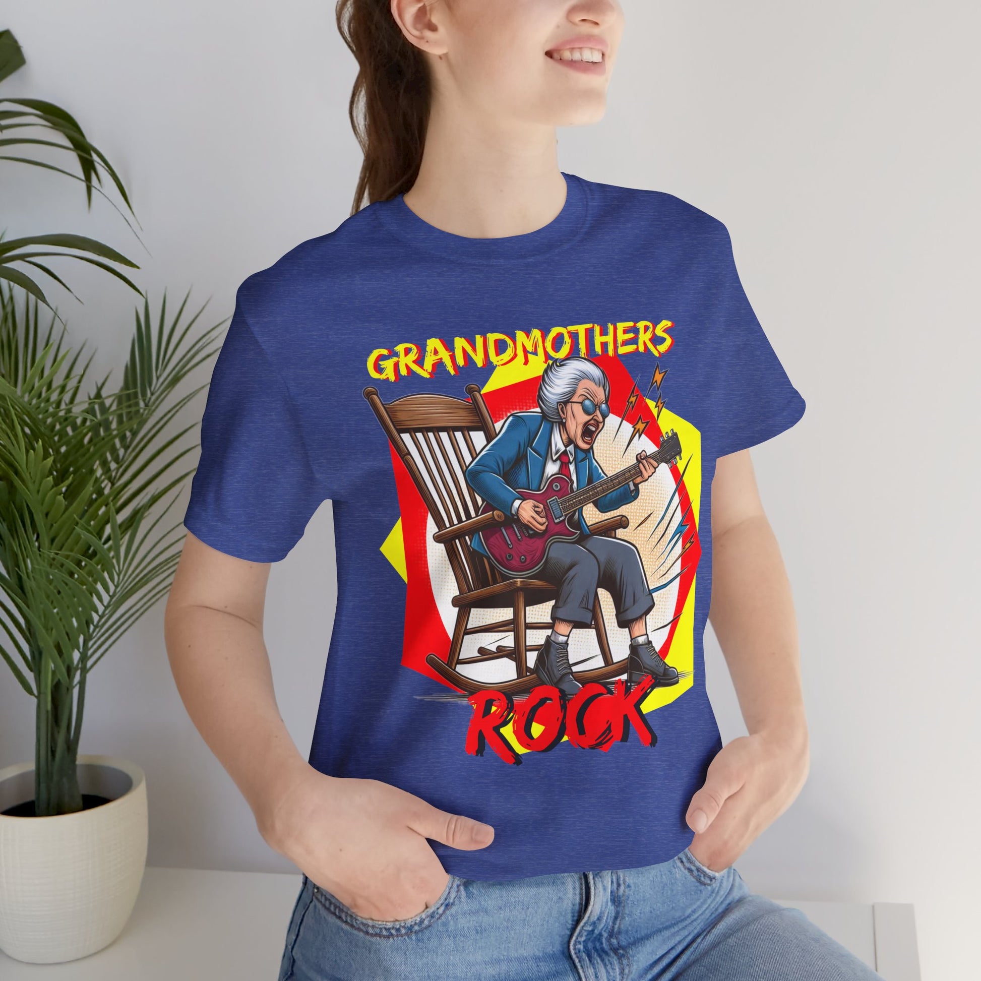 'Grandmothers Rock' Unisex Jersey Short Sleeve Tee - Funny Gift to Show Love for the Special Grandmother in Your Life - Schmartypants