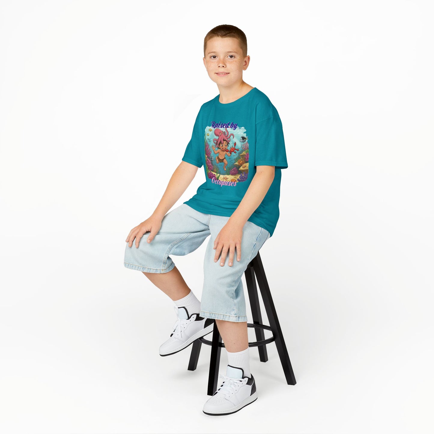 'Raised by Octopuses' Funny Underwater Adventure Kids Tee - Quirky Ocean-Themed Shirt, Perfect Gift for Beach Lovers, Funny Kids Apparel, Summer Fun Wear, Unique [...]