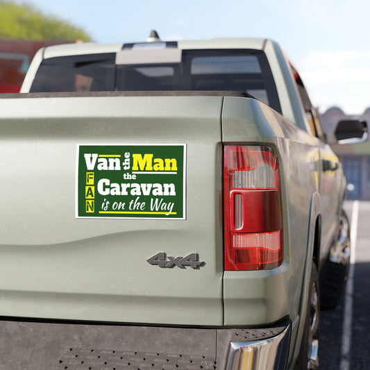 Classic Music Car Magnet - 'Van the Man the Caravan is on the Way' - Schmartypants