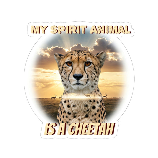 Cheetah Spirit Animal Kiss-Cut Stickers | Inspirational Wildlife Decor | Perfect for Laptops & Journals - Schmartypants
