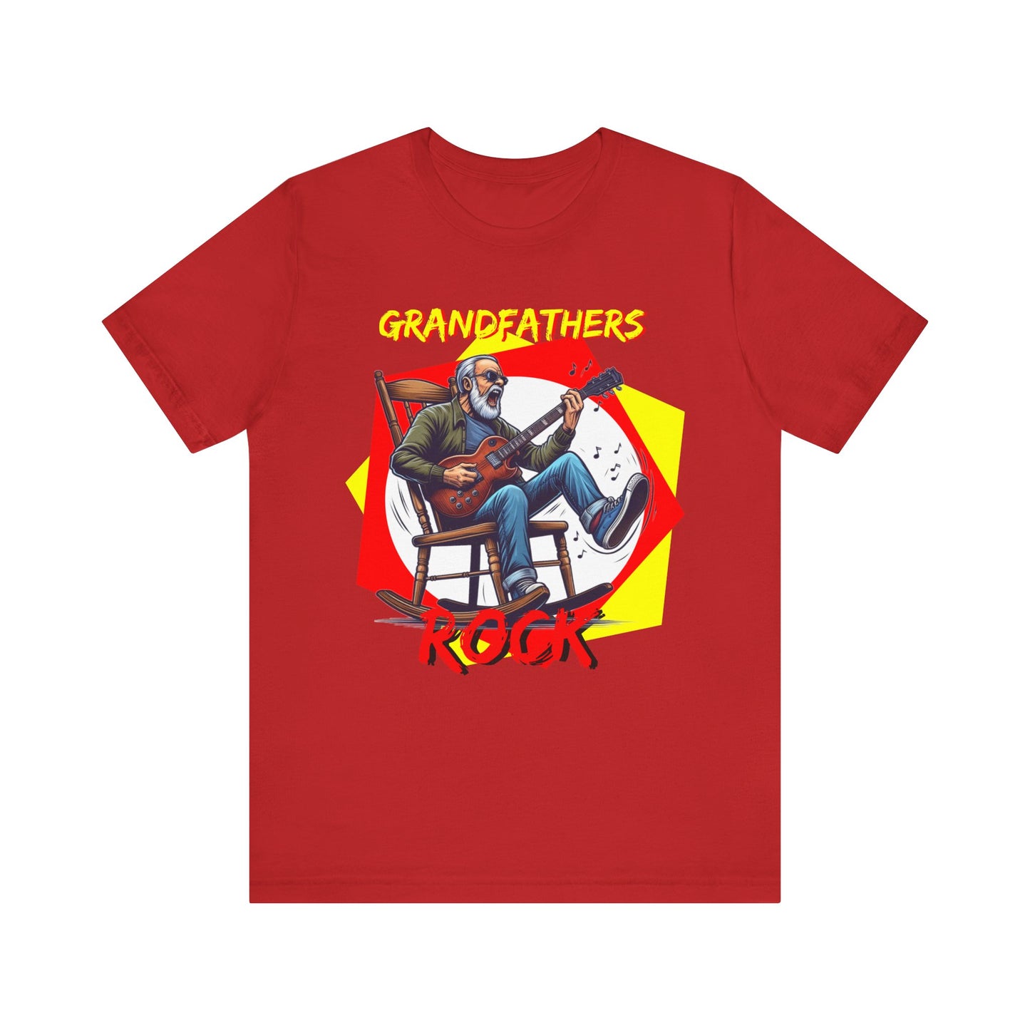 Grandfathers Rock Unisex Tee | Funny, Cool Graphic T-Shirt for Music Lovers, Birthdays, Father's Day - Schmartypants