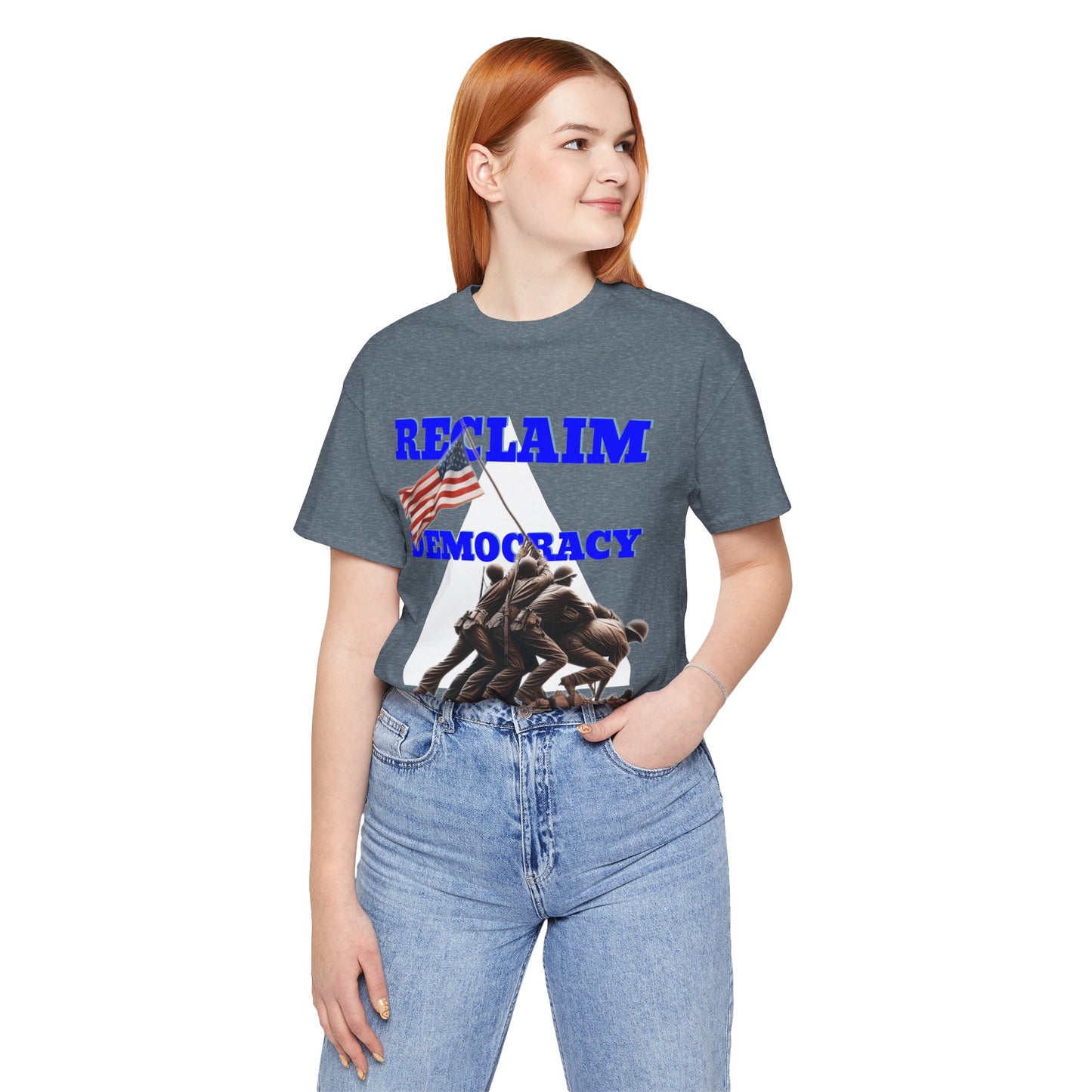 Reclaim Democracy Unisex Jersey Tee - Soft Cotton Activist Shirt - Protest Wear - Schmartypants