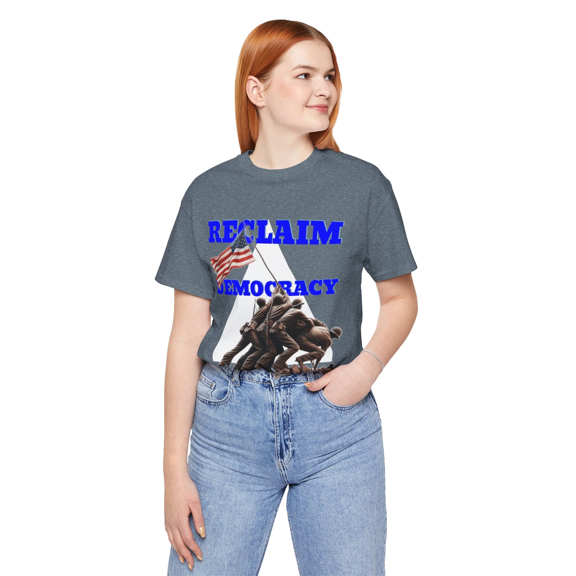 Reclaim Democracy Unisex Jersey Tee - Soft Cotton Activist Shirt - Protest Wear - Schmartypants