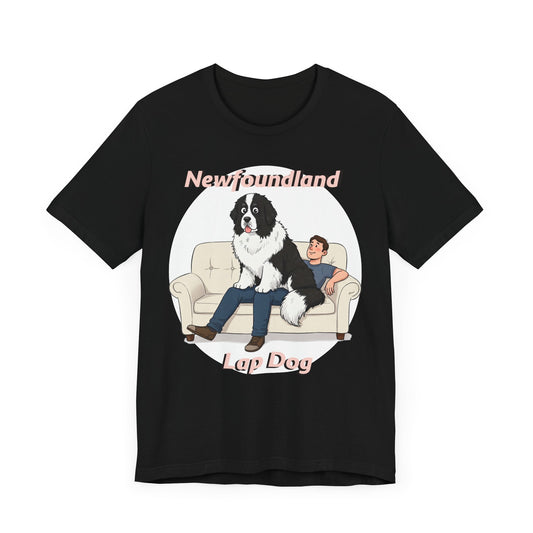Hilarious Newfoundland Lap Dog Tee - Cozy Unisex Jersey Short Sleeve Shirt for Dog Lovers - Schmartypants
