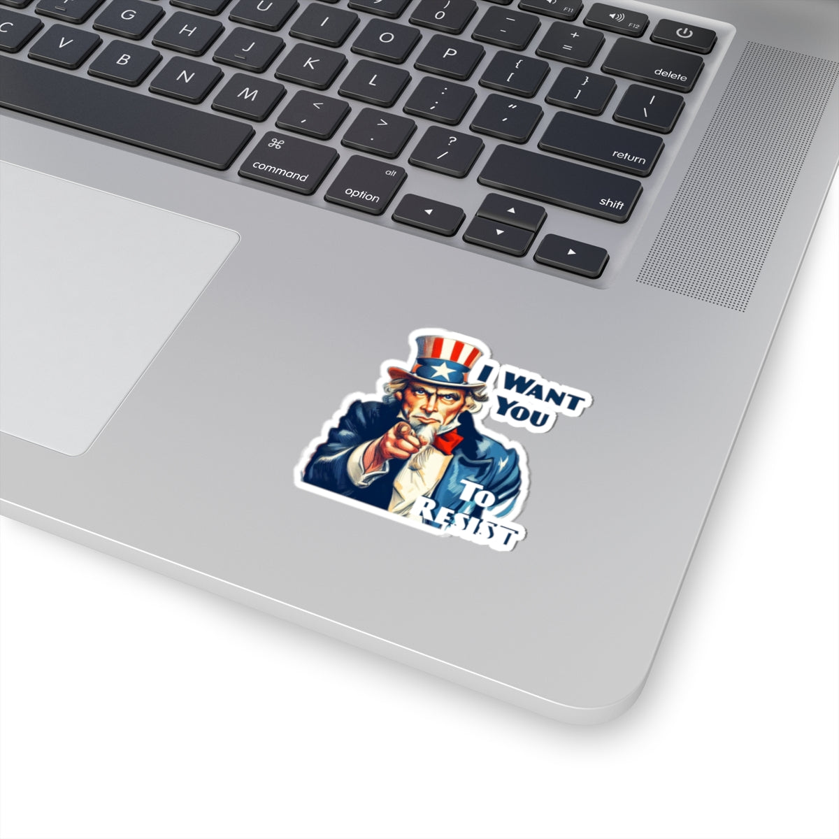 Uncle Sam 'I Want You to Resist' Kiss-Cut Stickers - Patriotic Protest Decals for Laptops, Water Bottles, and More - Schmartypants