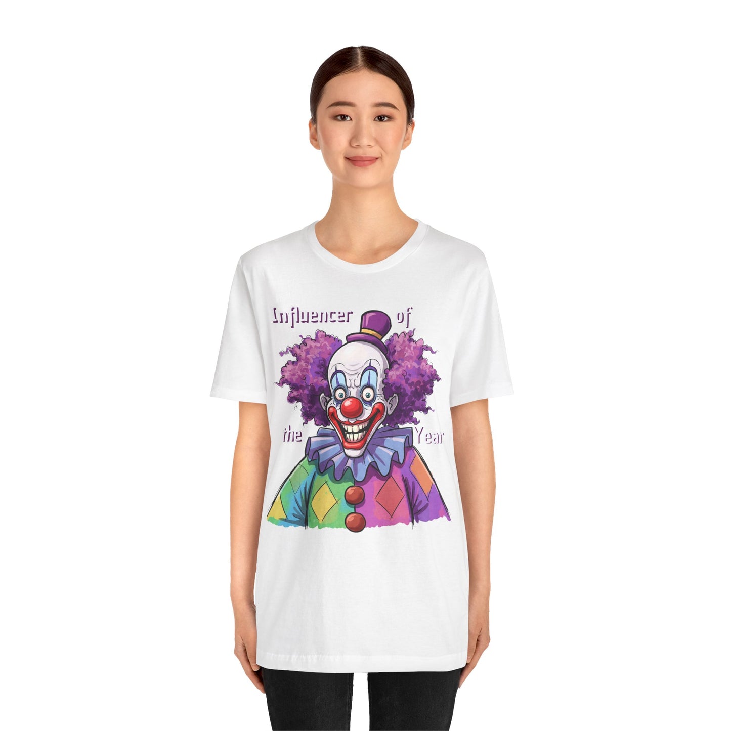 Influencer of the Year Clown T-Shirt - Funny Unisex Jersey Tee - Schmartypants