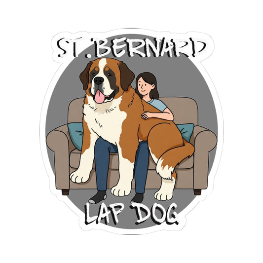 St. Bernard Lap Dog Kiss-Cut Stickers, Dog Lover Gift, Cute and Funny Pet Stickers, Laptop Decals, Animal Lover Decor, Dog Mom Sticker, Stocking Stuffer - Schmartypants