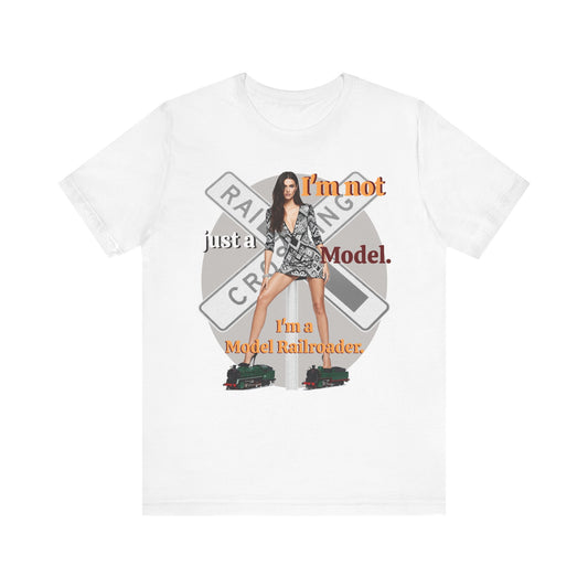 Railroad Model Unisex Tee, Train Lover Gift, Funny 'Model Railroader' Shirt, Model Railroading Apparel, Unique Graphic T-Shirt - Schmartypants
