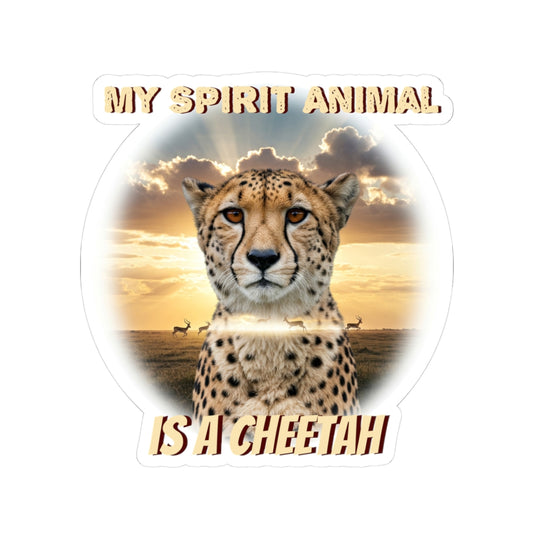 Cheetah Spirit Animal Kiss-Cut Stickers | Inspirational Wildlife Decor | Perfect for Laptops & Journals - Schmartypants