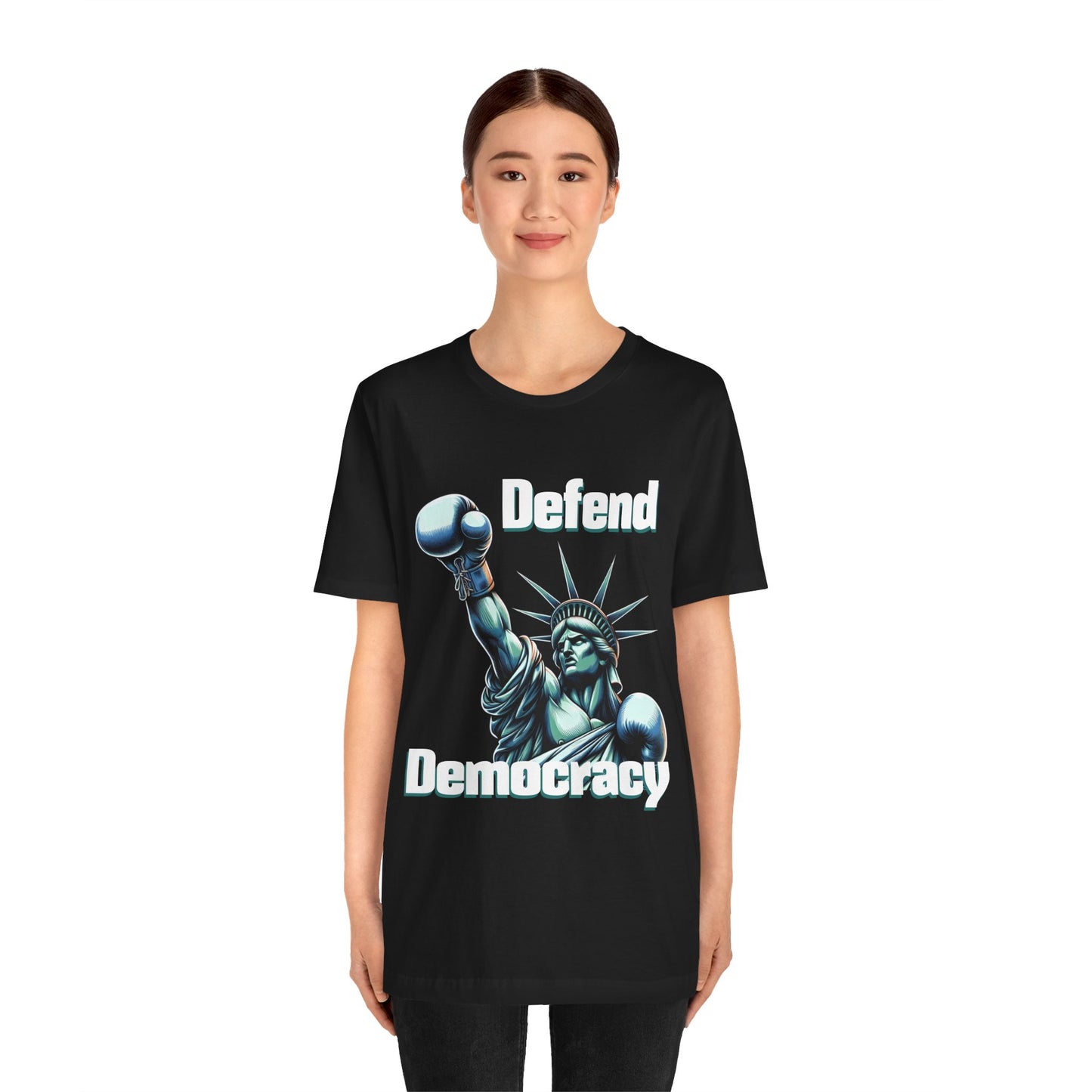 Defend Democracy Tee - Unisex Jersey Short Sleeve Shirt - Protest Wear - Activist Tee - Schmartypants