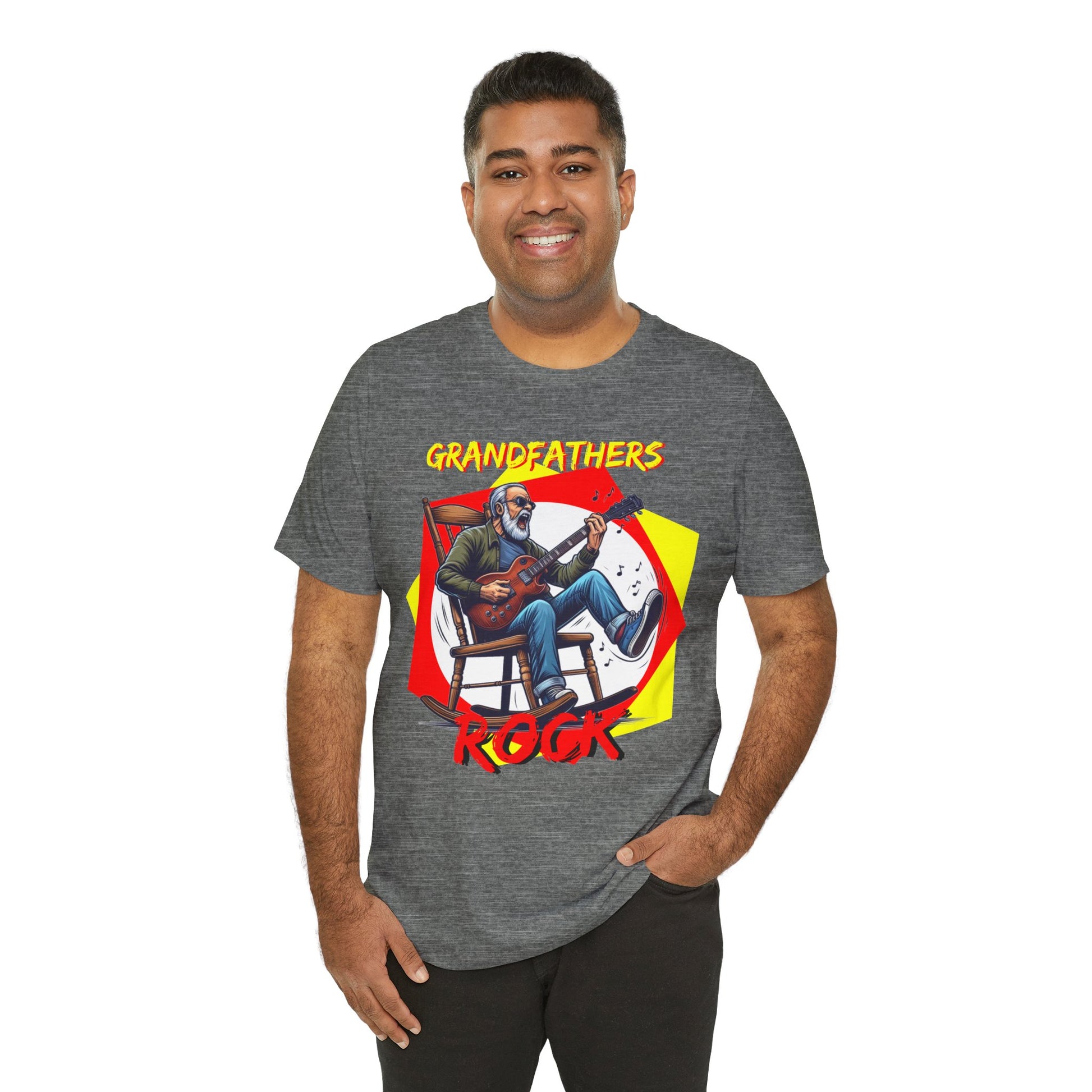 Grandfathers Rock Unisex Tee | Funny, Cool Graphic T-Shirt for Music Lovers, Birthdays, Father's Day - Schmartypants