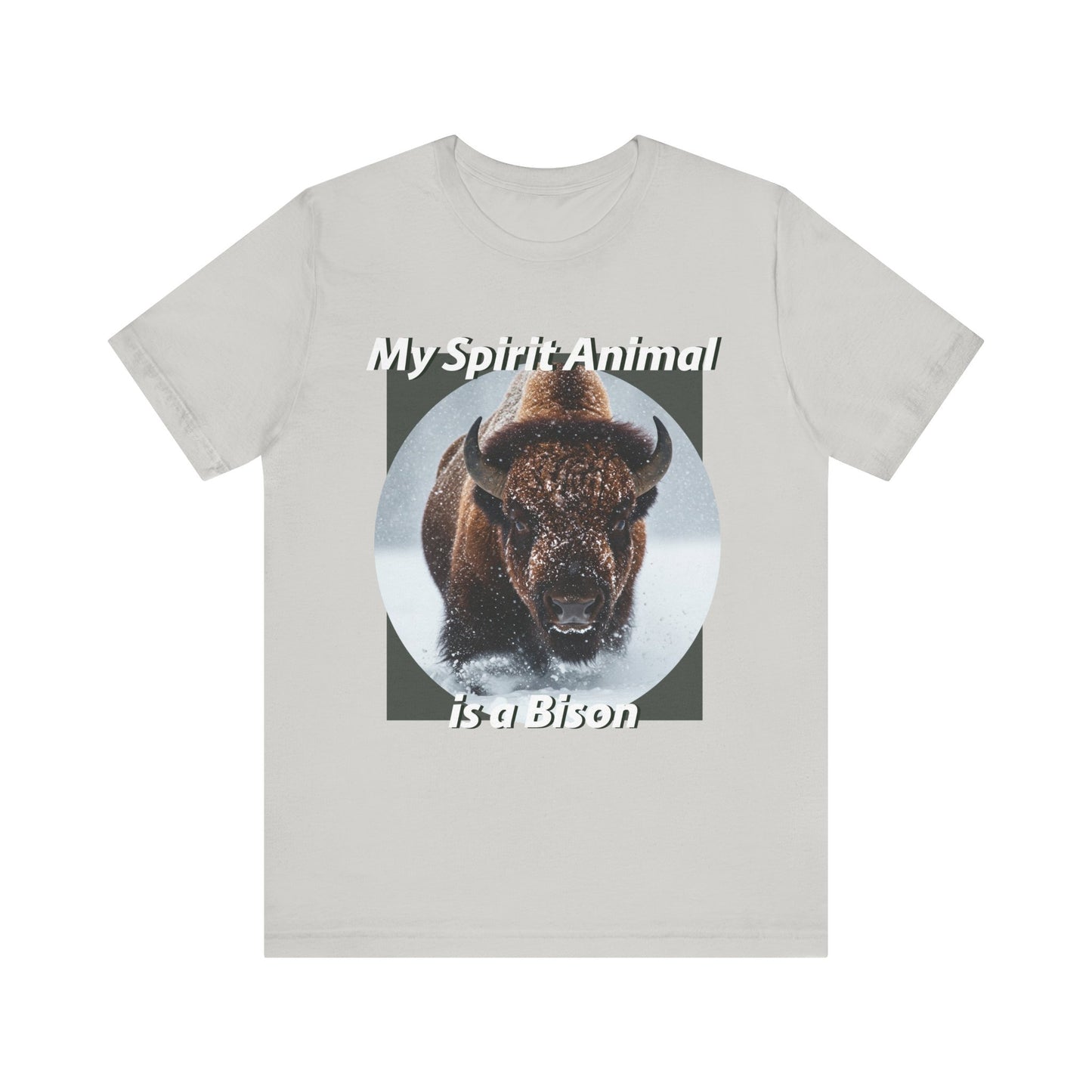 My Spirit Animal Bison Unisex Tee - Nature Lover's Graphic T-Shirt - Native American Gift - Buffalo Lovers - Schmartypants