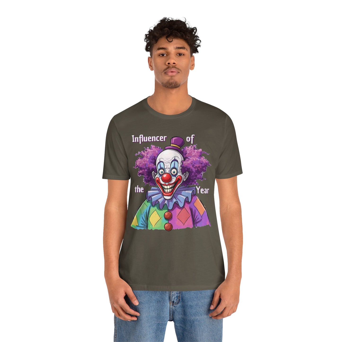 Influencer of the Year Clown T-Shirt - Funny Unisex Jersey Tee - Schmartypants