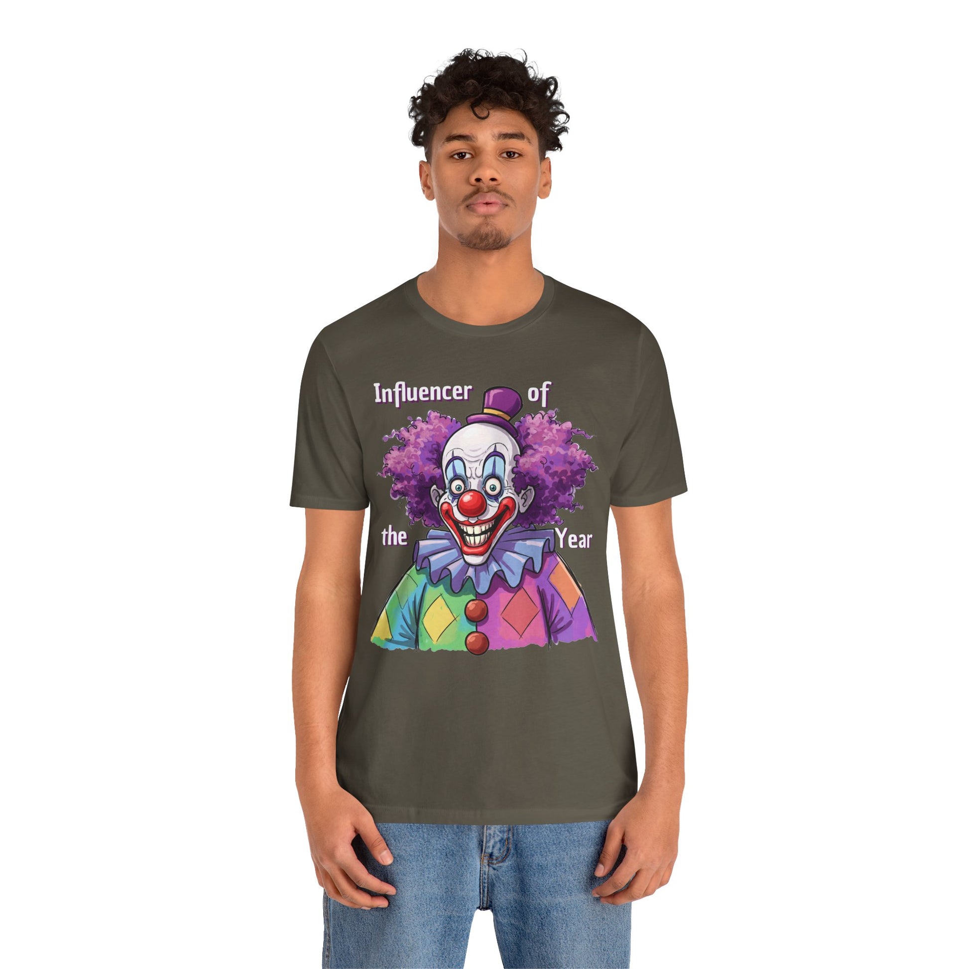 Influencer of the Year Clown T-Shirt - Funny Unisex Jersey Tee - Schmartypants