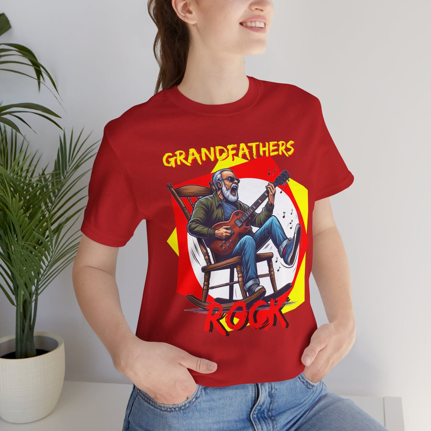 Grandfathers Rock Unisex Tee | Funny, Cool Graphic T-Shirt for Music Lovers, Birthdays, Father's Day - Schmartypants