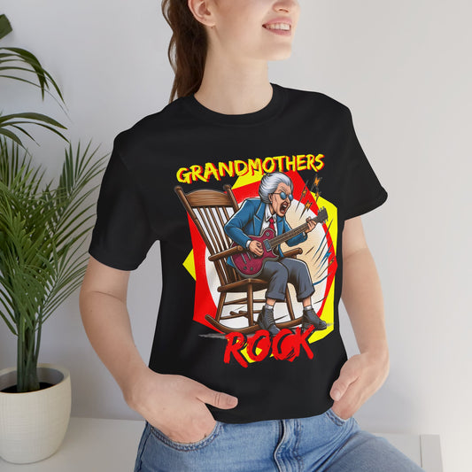 'Grandmothers Rock' Unisex Jersey Short Sleeve Tee - Funny Gift to Show Love for the Special Grandmother in Your Life - Schmartypants