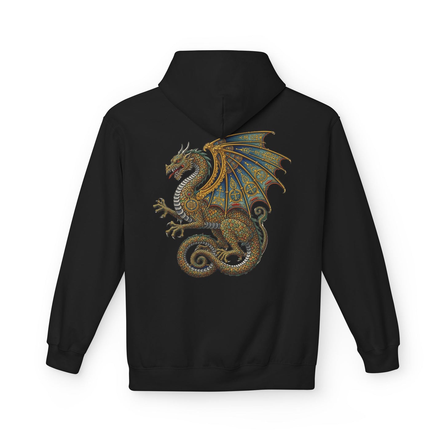 Fantasy Dragon Alchemist Hoodie, Cozy Unisex Pullover, Ideal for Gift, Casual Wear, Magical Conjurer, Ancient Alchemy Design