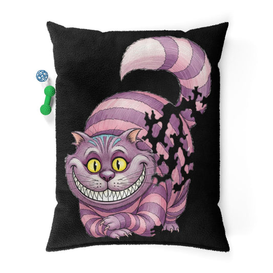 Disappearing Cheshire Cat Pet Bed - Cozy Cat Nap Cushion, Fun Pet Beds, Unique Gifts for Pet Lovers, Alice in Wonderland Cat Accessory