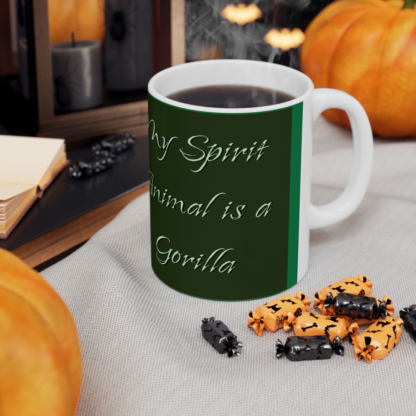 'My Spirit Animal is a Gorilla' Ceramic Mug - Wildlife Lover Gift (11oz, 15oz) - Schmartypants