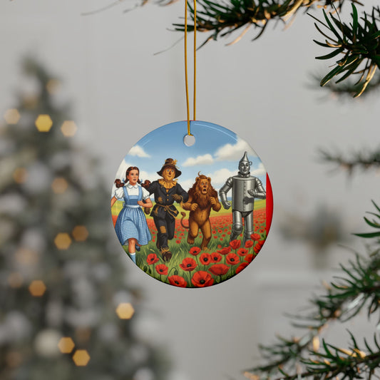 Wizard of Oz Ceramic Ornaments | 2-Side Print | Festive Decor for Christmas, Birthdays, and Celebrations | Giftable Set of 1, 3, 5, or 10
