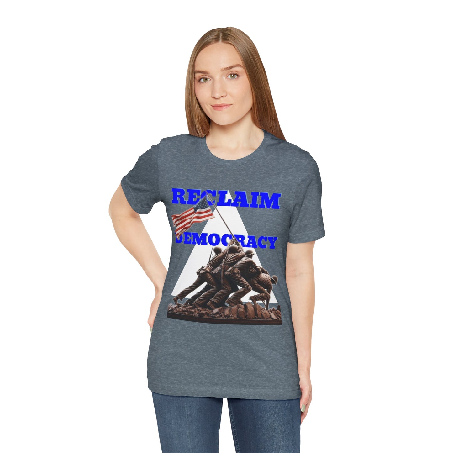 Reclaim Democracy Unisex Jersey Tee - Soft Cotton Activist Shirt - Protest Wear - Schmartypants
