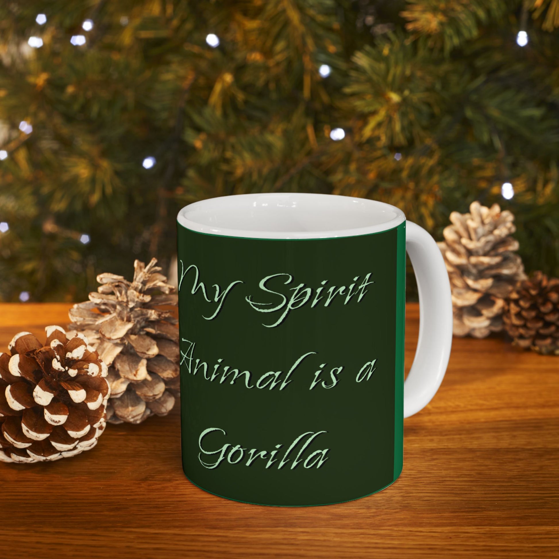 'My Spirit Animal is a Gorilla' Ceramic Mug - Wildlife Lover Gift (11oz, 15oz) - Schmartypants