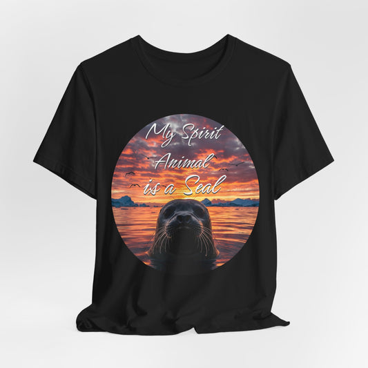 Seal Spirit Animal Ocean Wildlife Unisex Tee, My Spirit Animal is a Seal Shirt, Seal Lover Gift, Ocean Adventure Tee, Sea Animal Tee, Seal