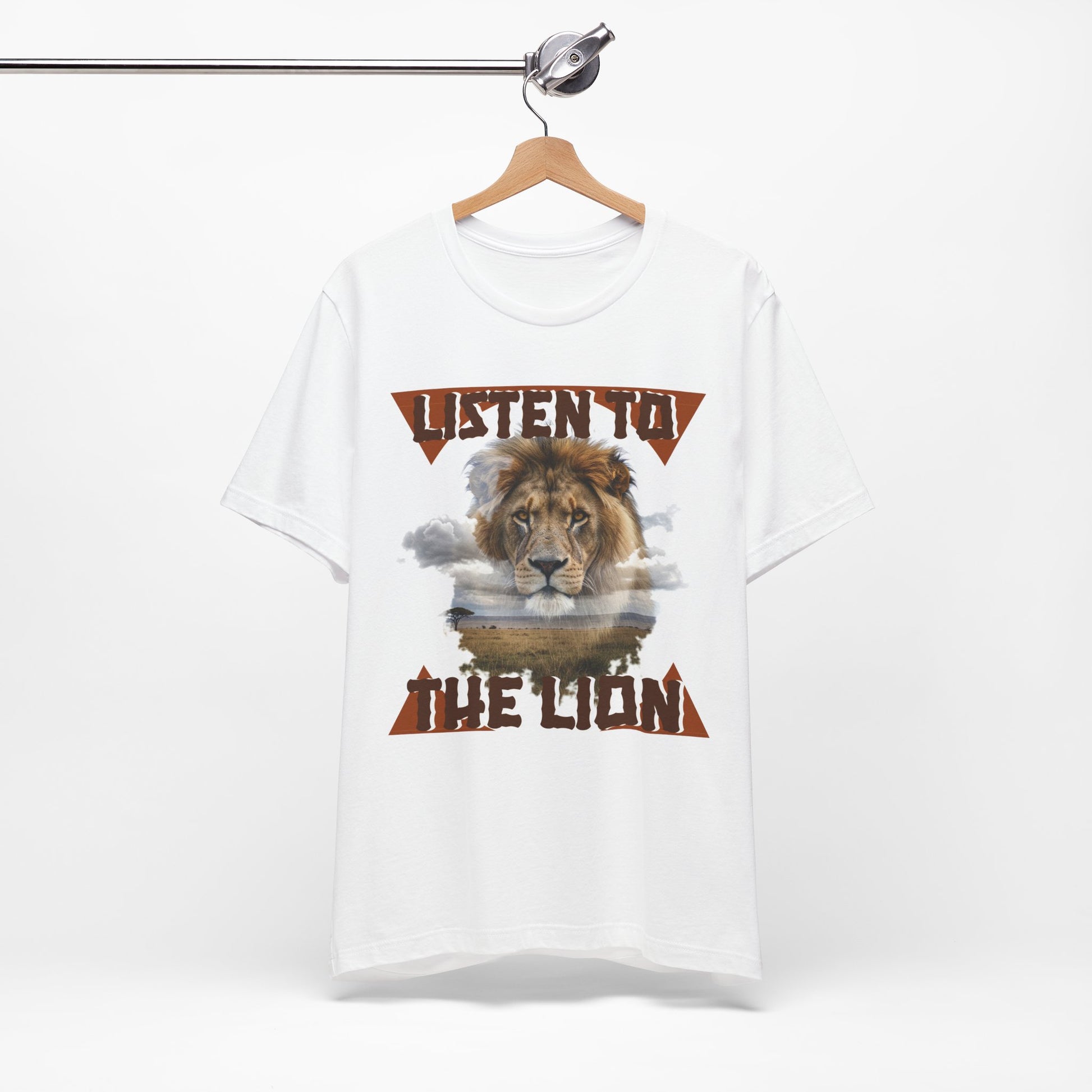 Listen to the Lion Unisex Tee, Casual T-Shirt, Wildlife Lover Gift, Nature Enthusiast Apparel, Birthday Present, Adventure Wear, Van Morrison Fans - Schmartypants