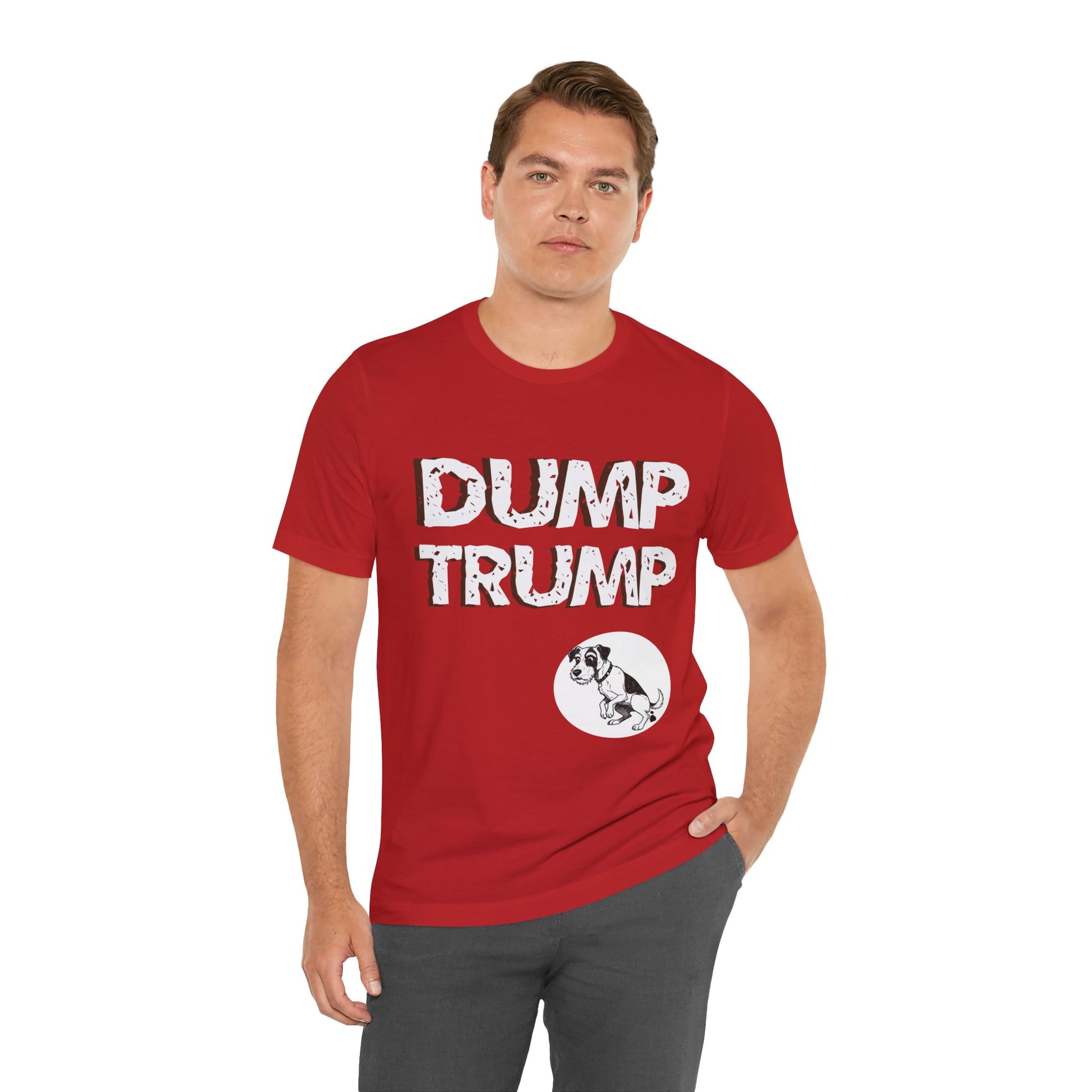 Funny Protest Unisex Jersey Tee - "Dump Trump" Graphic - Activist Wear - Schmartypants