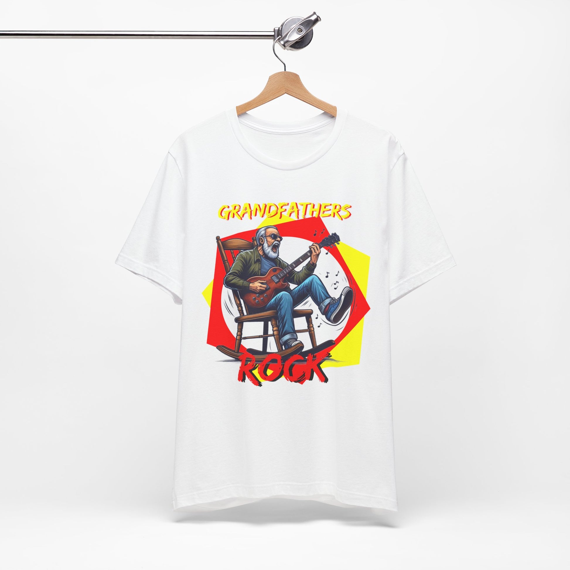 Grandfathers Rock Unisex Tee | Funny, Cool Graphic T-Shirt for Music Lovers, Birthdays, Father's Day - Schmartypants
