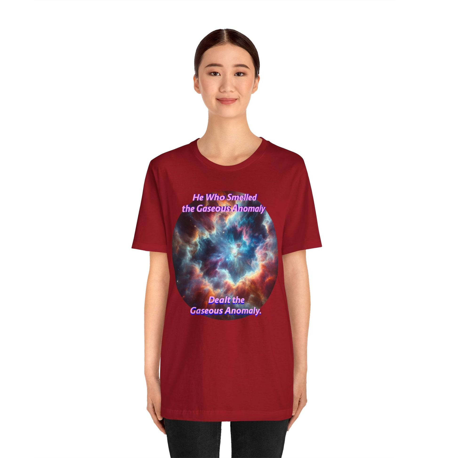 Hilarious Gaseous Anomaly Tee - Unisex Jersey Short Sleeve T-Shirt - Science Fiction Lovers - Star Trek Fans - Schmartypants