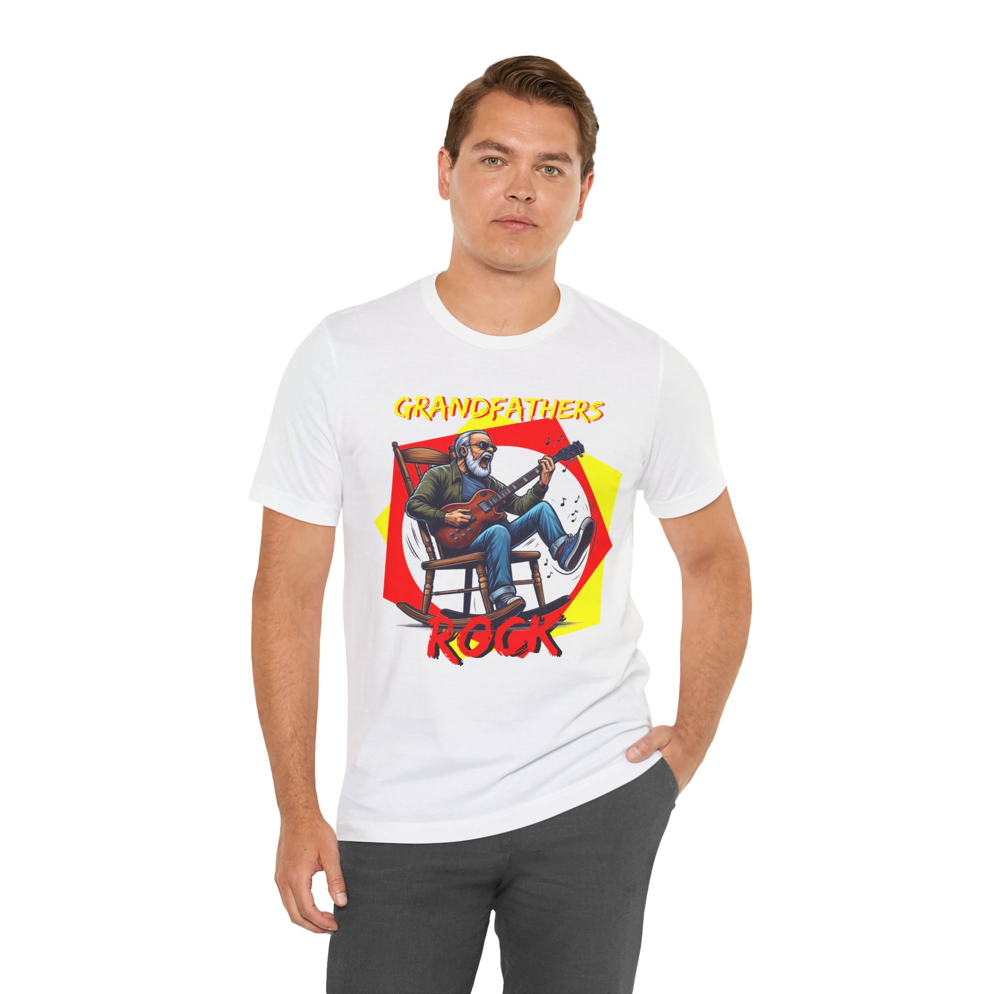 Grandfathers Rock Unisex Tee | Funny, Cool Graphic T-Shirt for Music Lovers, Birthdays, Father's Day - Schmartypants
