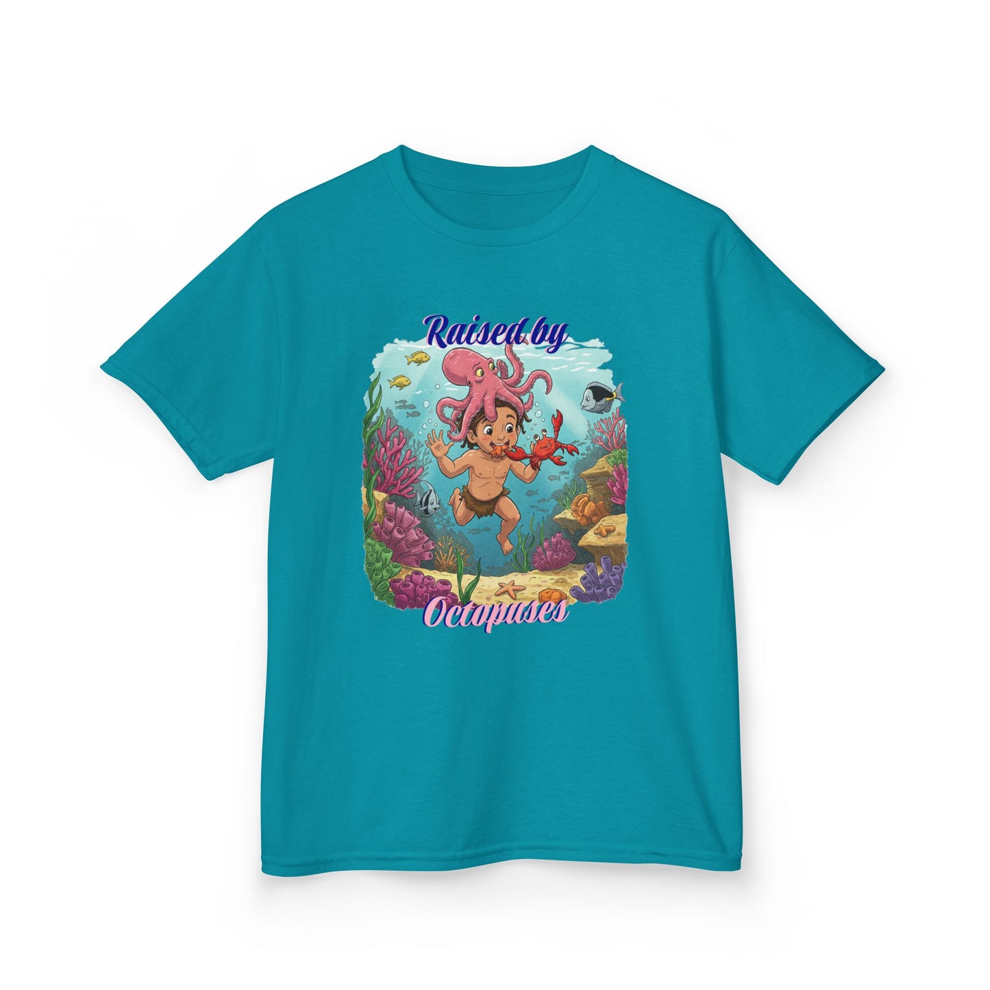 'Raised by Octopuses' Funny Underwater Adventure Kids Tee - Quirky Ocean-Themed Shirt, Perfect Gift for Beach Lovers, Funny Kids Apparel, Summer Fun Wear, Unique [...]