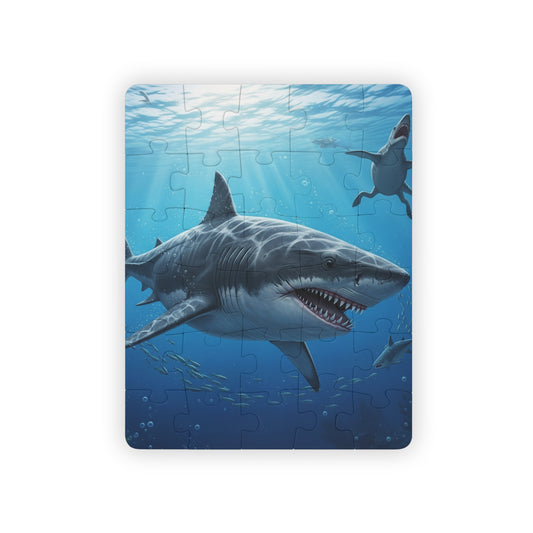 Megalodon Pre-historic Ocean Shark Adventure Puzzle for Kids, Educational Fun Toy, Underwater Play, Marine Life Gift, Family Activity Game
