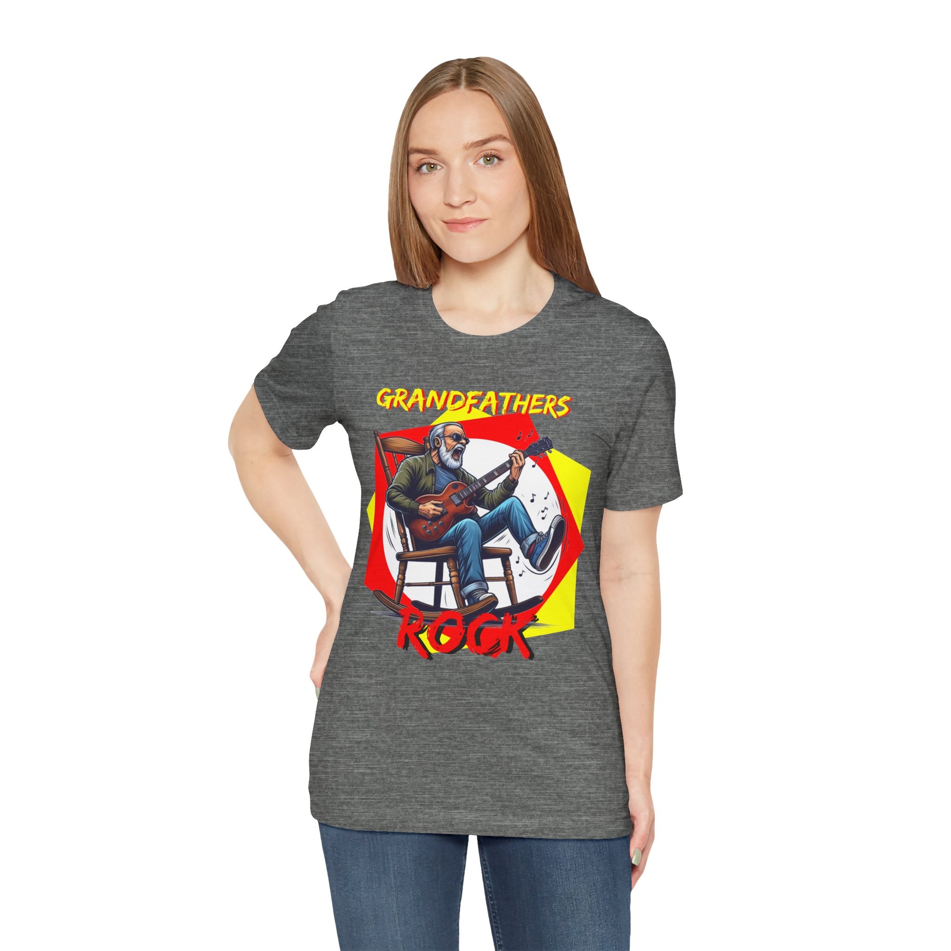 Grandfathers Rock Unisex Tee | Funny, Cool Graphic T-Shirt for Music Lovers, Birthdays, Father's Day - Schmartypants