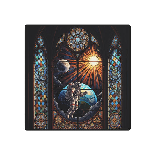 Astronaut Stained Glass Metal Art Sign | Unique Wall Decor, Space Decor, Gift for Astronomy Lovers, Home and Office Art, Sci-Fi Wall Art