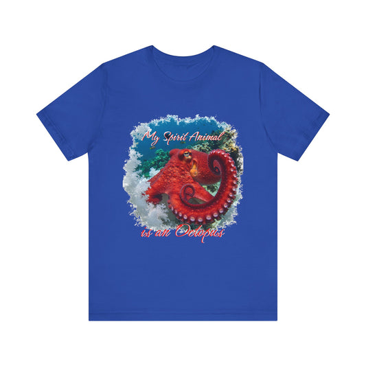 'My Spirit Animal is an Octopus' Tee - Unisex Jersey Short Sleeve Shirt, Unique Gift for Ocean Lovers, Casual Wear, Sea Creature T-Shirt, Fun [...]