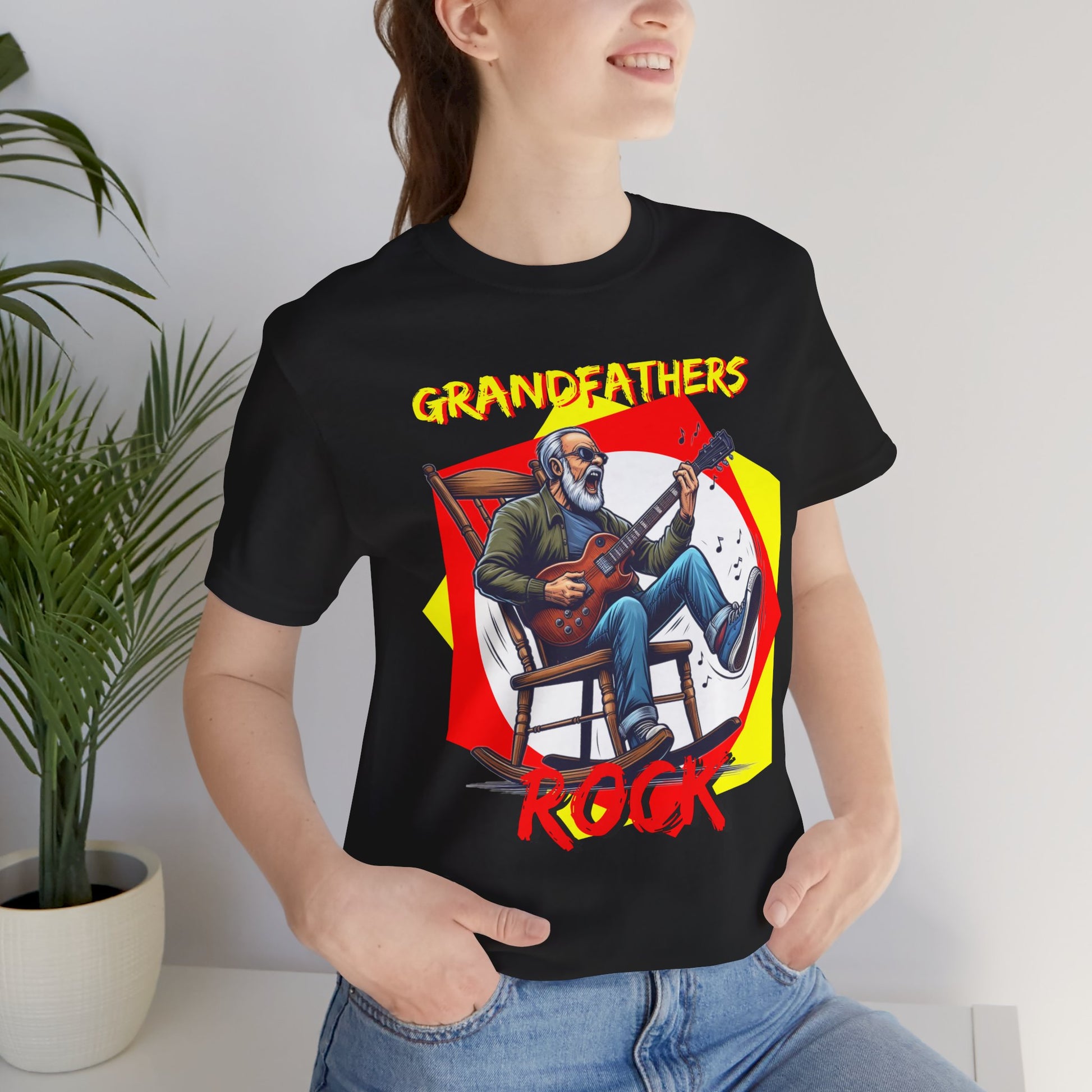 Grandfathers Rock Unisex Tee | Funny, Cool Graphic T-Shirt for Music Lovers, Birthdays, Father's Day - Schmartypants