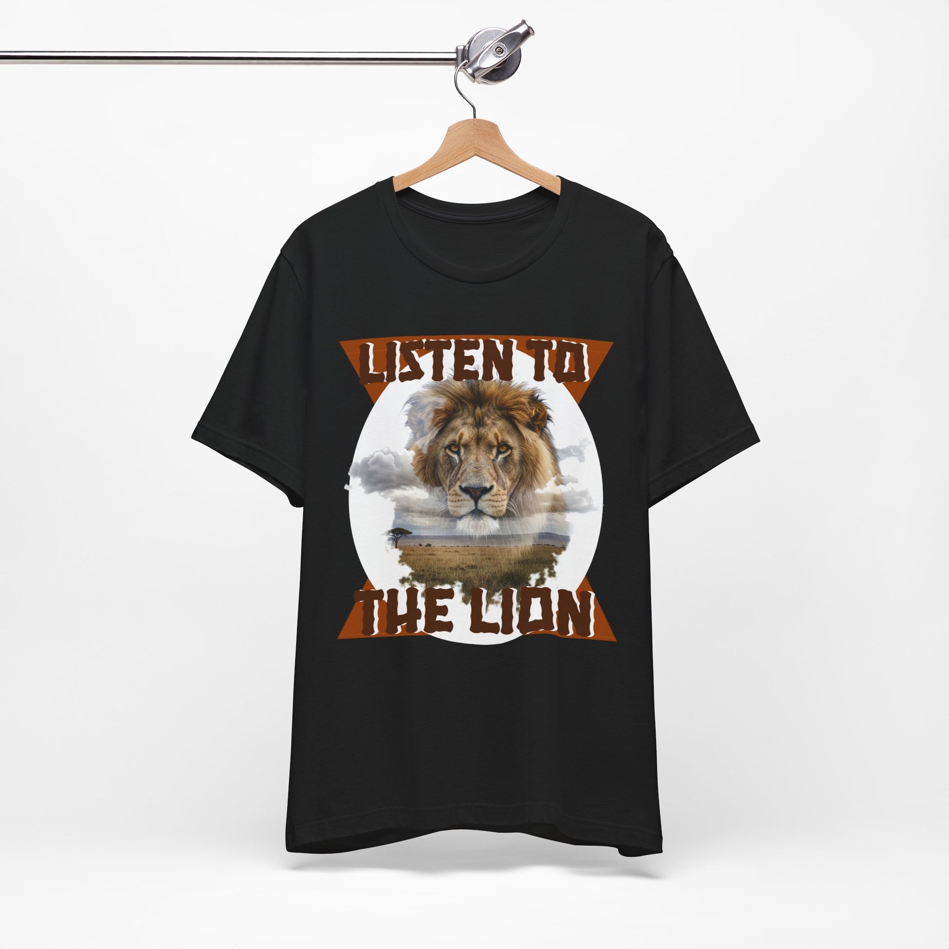 Listen to the Lion Unisex Tee, Casual T-Shirt, Wildlife Lover Gift, Nature Enthusiast Apparel, Birthday Present, Adventure Wear, Van Morrison Fans - Schmartypants