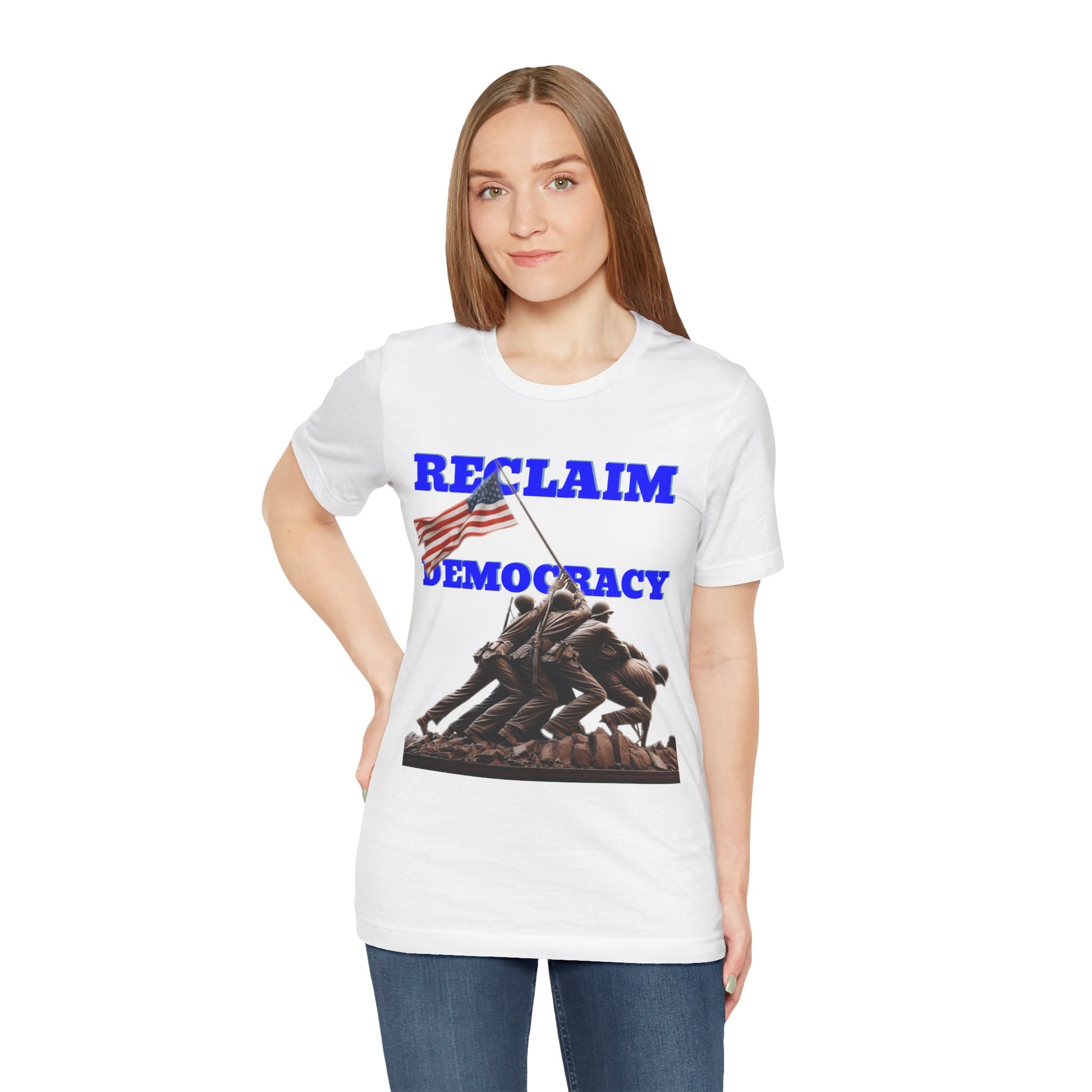 Reclaim Democracy Unisex Jersey Tee - Soft Cotton Activist Shirt - Protest Wear - Schmartypants