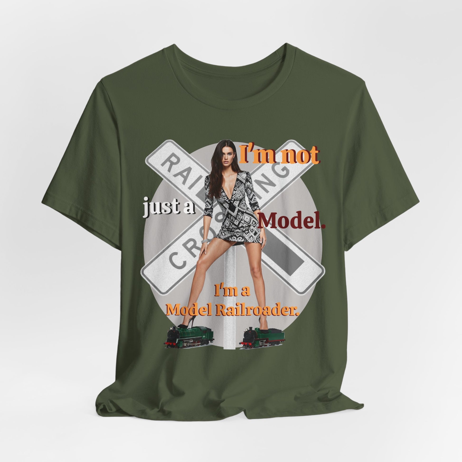 Railroad Model Unisex Tee, Train Lover Gift, Funny 'Model Railroader' Shirt, Model Railroading Apparel, Unique Graphic T-Shirt - Schmartypants