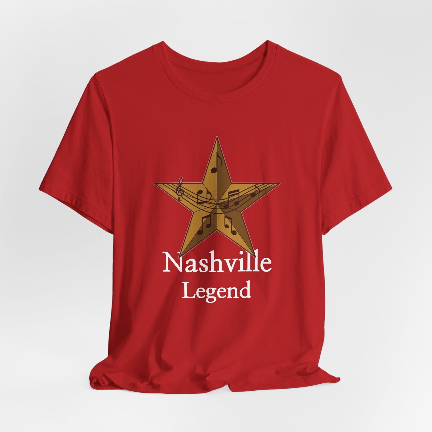 Nashville Legend Tee, Unisex Jersey T-Shirt, Country Music Apparel, Gift for Musicians, Nashville Souvenir, Western Style Clothing