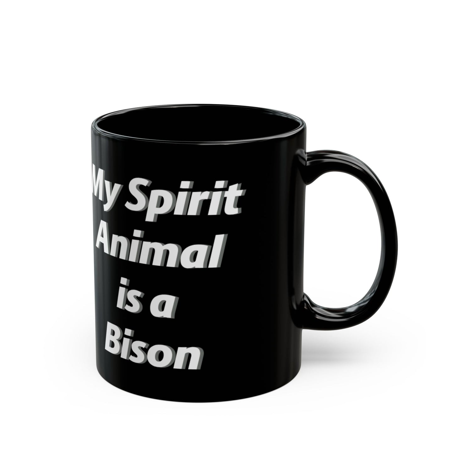 My Spirit Animal Bison Mug - Black 11oz & 15oz - Perfect Gift for Nature Lovers - Native American Gift - Buffalo Lovers - Schmartypants