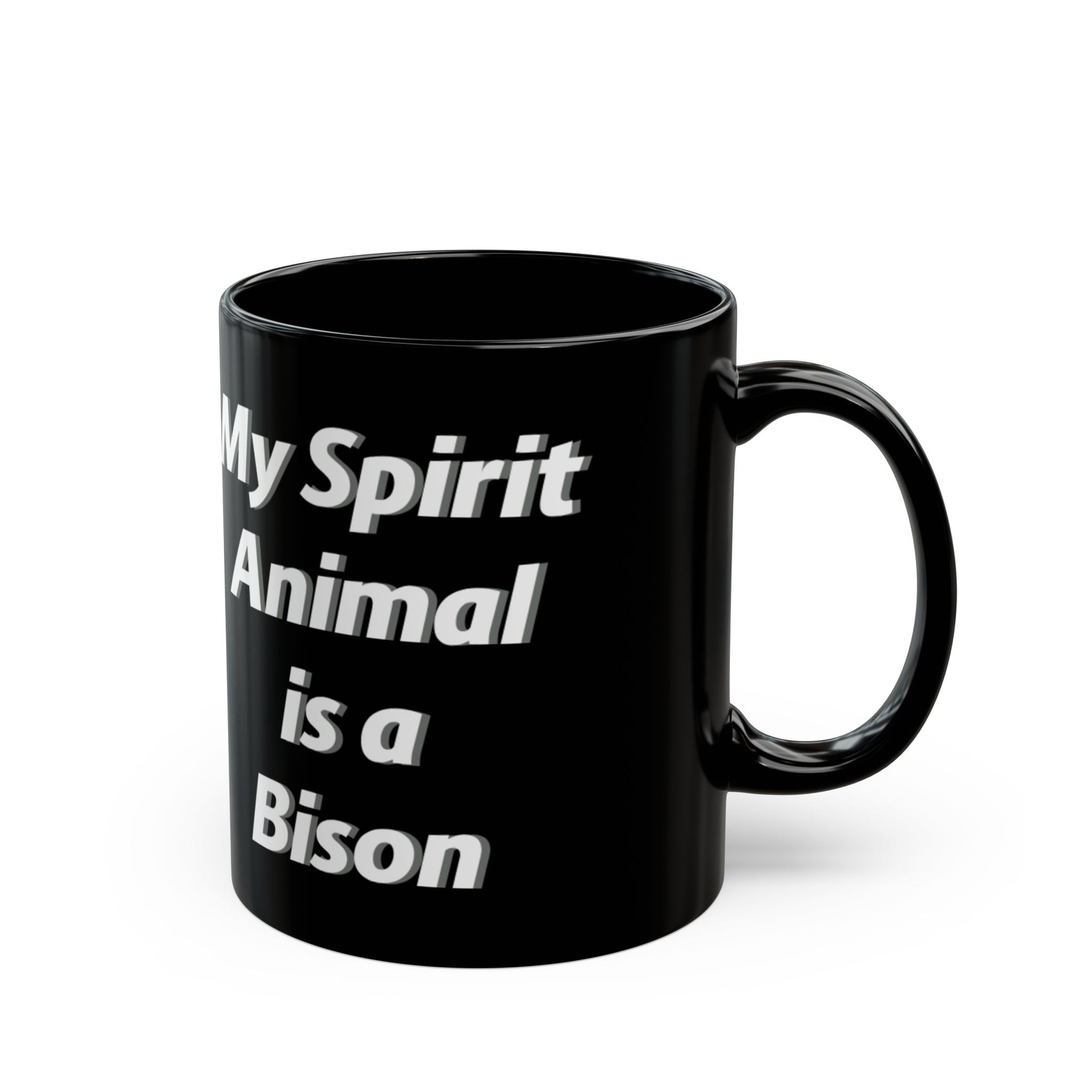 My Spirit Animal Bison Mug - Black 11oz & 15oz - Perfect Gift for Nature Lovers - Native American Gift - Buffalo Lovers - Schmartypants
