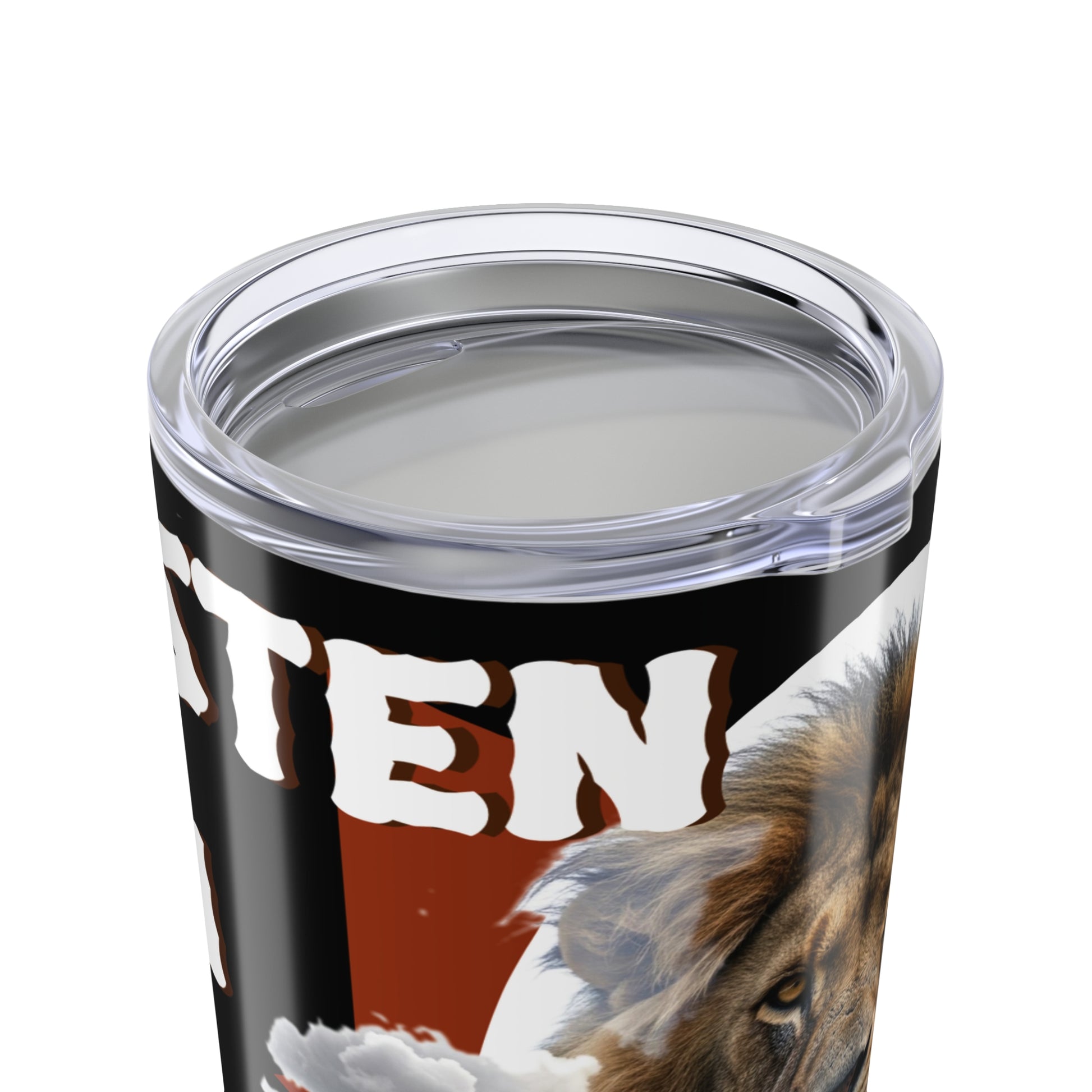 Listen to the Lion 20oz Tumbler - Inspiring Wildlife Travel Mug, Gift for Van Morrison Music Lovers - Schmartypants