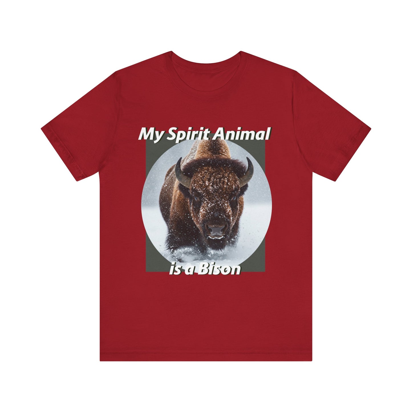 My Spirit Animal Bison Unisex Tee - Nature Lover's Graphic T-Shirt - Native American Gift - Buffalo Lovers - Schmartypants