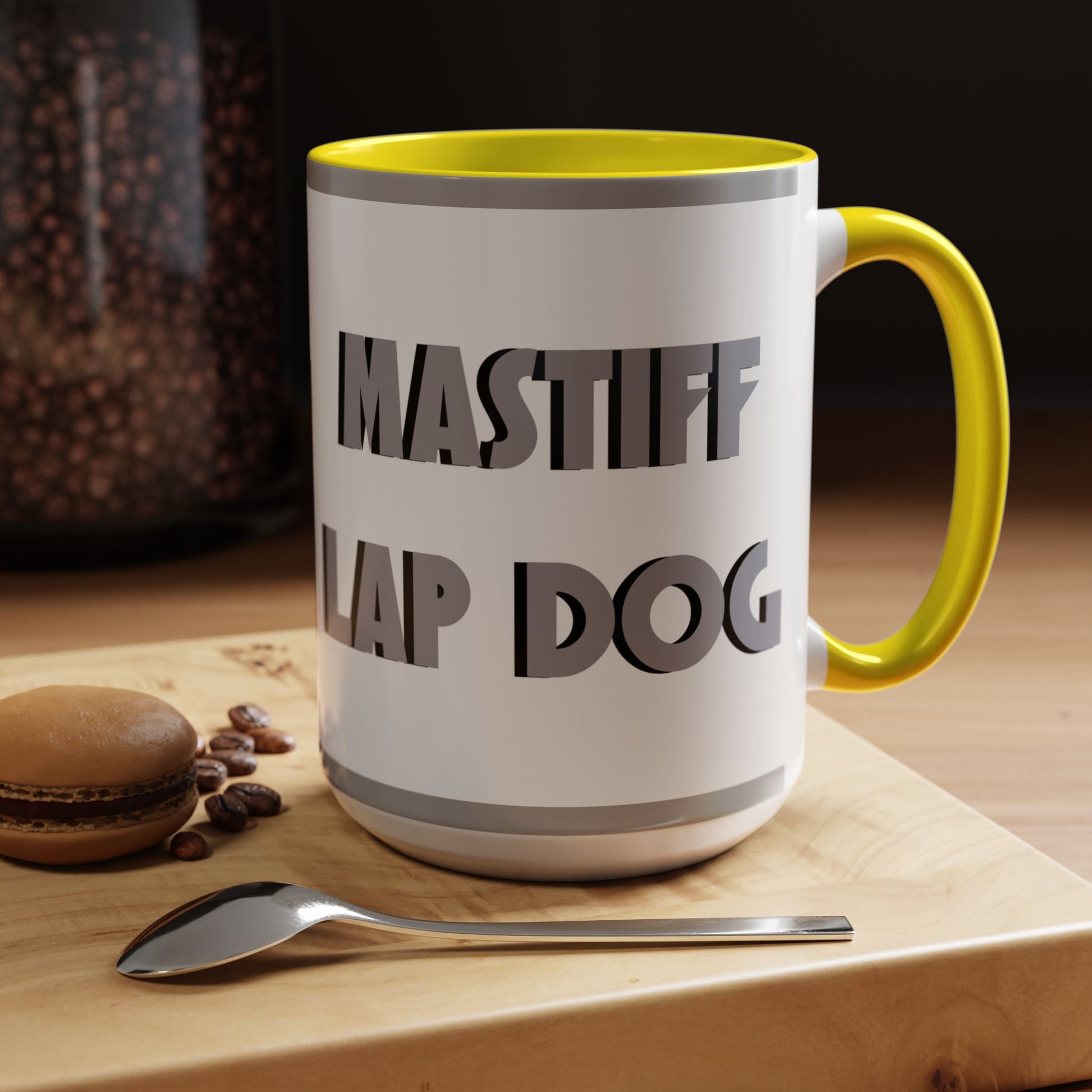 Mastiff Lap Dog Accent Coffee Mug - Perfect Funny Gift for Dog Lovers, Mastiff Breeders - Schmartypants