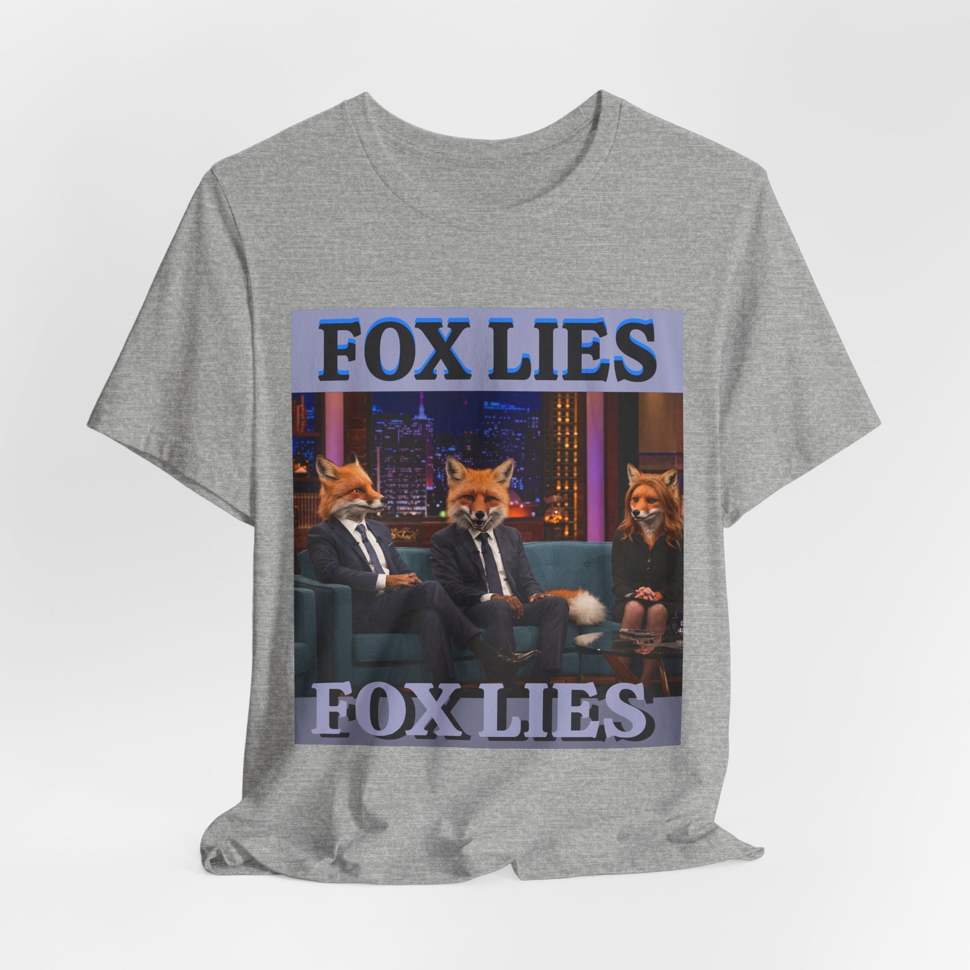 Humorous Fox Lies Tee - Unisex Jersey Short Sleeve T-Shirt - Protest Wear - Activist Tee - Schmartypants