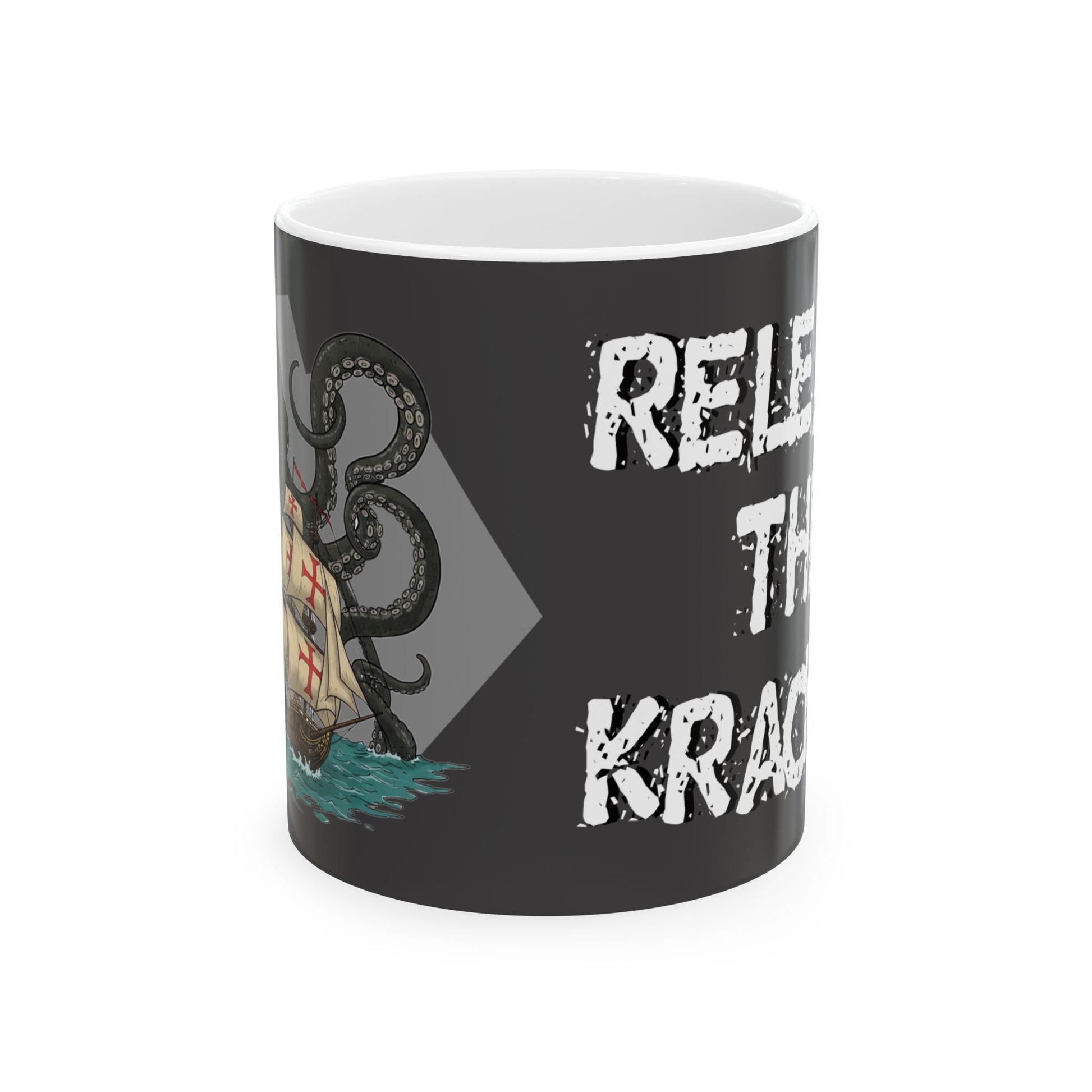 Octopus-Themed Ceramic Mug - "Release the Kraken" Design for Pirates and Gamers - Schmartypants